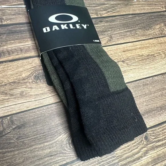 NWT Oakley Adapting RC Long Socks Size Large (Black Green) *Unopened* Unisex - Picture 3 of 8